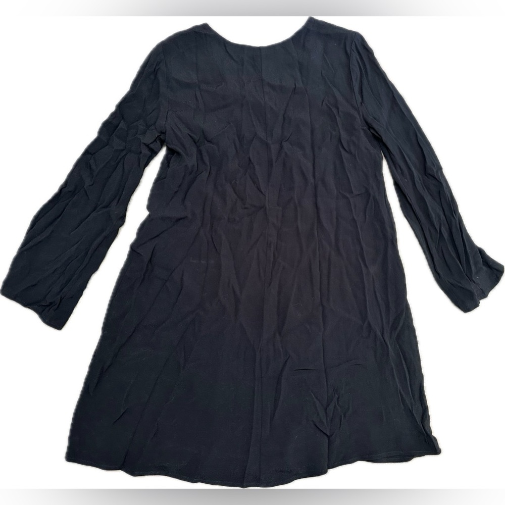 ASTR the Label Lace-Up Bell Sleeve Shift Black Mini Dress - Picture 5 of 8